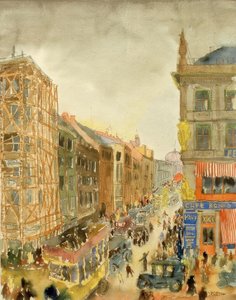 Straat in Berlijn door Carl Grossberg